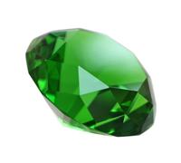 ibasenice 2 Pezzi Diamanti Artificiale Verde in Cristallo da 60mm per Decorazioni Matrimonio e Casa, Centrotavola Design Unico e Affascinante