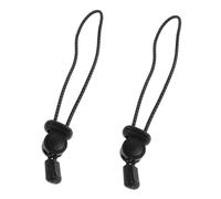 ibasenice 2 Pezzi Fibbia Regolabile per Zaino con Corda Elastica Porta Bastone da Trekking per Alpinismo Escursionismo e Outdoor Nero