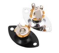 ibasenice 2 Pezzi Jack Per Chitarra Ovale Uscita Ingresso Spina Presa Da 635 Mm Piastra Di Ricambio Per Chitarra Elettrica