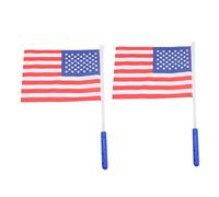 ibasenice 2 Pezzi LED Bandierine Americane Portatili da Resistenti e Decorative per Feste Patriottiche per e Parate