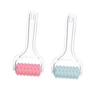 ibasenice 2 pezzi Massaggiatore Manuale Rulli con Particelle Sollevate Strumento per il Benessere del Corpo Ergonomico Antiscivolo per Braccia Gambe Trattamento Terapeutico Rilassante e