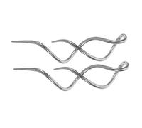 ibasenice 2 pezzi Orecchini Pendenti a Vite in Acciaio Design Curvo Lineare Minimalista Lunghi Threader Hoops per Donna Eleganti e Resistenti per Uso Quotidiano