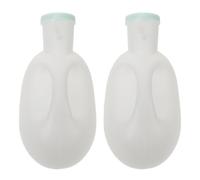 ibasenice 2 Pezzi Orinatoio per auto da uomo Viaggiare l'orinatoio Auto orinatoio Urbano di plastica Urretore di emergenza White