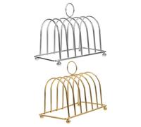 ibasenice 2 Pezzi Portapane Inossidabile con Slot per Toast Raffreddamento per Desktop Design Pratico per Colazione e Servizio