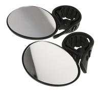 ibasenice 2 Pezzi Specchietto Retrovisore Bici con Rotazione Montaggio Doppio Lato Resistente Agli Urti per Mountain Bike e Motocicletta Accessorio Sicurezza Manubrio