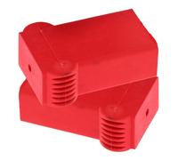 ibasenice 2 Pezzi Tappo Scala in Silicone Rosso 3x5 Cm, Copertura Protettiva