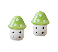 ibasenice 2 Pz ocarina strumento musicale bambini giocattoli musicali giocattolo per ocarine set da gioco per bambini mini funghi strumento Strumento giocattolo ceramica Green