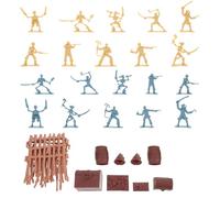 ibasenice 2 Set Figurine Soldati Plastica con Tema Pirati Gioco Portatile e Resistente con Accessori per Divertimento e Sviluppo