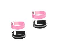 ibasenice 2 Set LED Fluorescente Bracciale in Esecuzione Corsa A LED Cinturino Corsa Notturno con Elettronica A LED 2 * 2