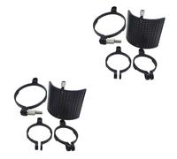 ibasenice 2 Set Microfono Da Filtro Microfonico a Forma Di u Copertura Per Microfono Antivento Scrivania Per Asta Microfonica Schermo Del Microfono Paravento Miniatura Scudo Metallo