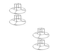 ibasenice 2 Set Portabirra Spazzola Maglia Portatile Torrefazione Cremagliera Griglia per Pollo All'aperto Rastrelliere in Acciaio Inossidabile Supporto di Pollo Arrosto Argento 2 Pezzi*2