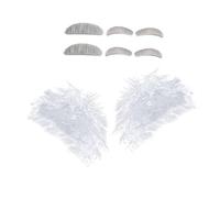 ibasenice 2 Set Professore Cosplay Parrucca Sopracciglia Baffi Sopracciglia Per Scienziati Per Il Professore Di Halloween.