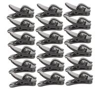 ibasenice 20 Pezzi Clip Microfono da Bavero in Plastica Abs Nero per Fissare Microfono Lavalier e Liberare le Mani, per Performance e Discorsi