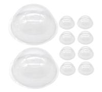 ibasenice 20 Pezzi Cupole Emisferiche per Decorazioni Natalizie Fai da Te in Plastica Trasparente Riempibili Materiale PVC Resistente e Design Versatile per Paesaggi in Miniatura