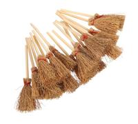 ibasenice 20 Pezzi Di Scopa Per In Miniatura Per Casa Delle Bambole Mini Decorazioni Per Casa Delle Bambole Accessori Per Streghe E Maghi Costume Da Strega Di Halloween Mini Scopa Di