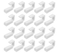 ibasenice 20 Pezzi Ganci in Plastica Forma S per Bagno e Cucina, Adatti per Tubi Rotondi e Quadrati, Ottimizzano lo Spazio Design Resistente e Compatto