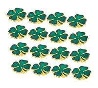 ibasenice 20 pezzi Spille a Forma di Foglia d'Irlanda con Chiusura Sicura Spille da Bavero Eleganti per Donne e Uomini Accessori San Patrizio per Abiti Formali e Casual Idea Regalo Verde