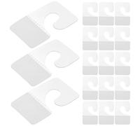 ibasenice 200pezzi Ganci Autoadesivi Trasparenti per Esposizione Retail Linguette Adesive Appendino per Negozio Pvc Fissaggio Forte e Facile da Installare