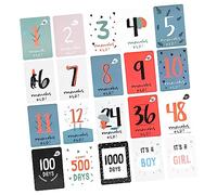 ibasenice 20pezzi Biglietti Mensili Per Schede Commemorative Per Fotografie e Crescita Del Di Alta Qualità Per Registrare Primi Mesi e Condividere Sui Social Media