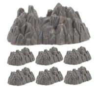 ibasenice 20pezzi Rocce in Plastica Miniatura Decorazioni Paesaggistiche Montagna Realistiche Modellini Per Micro Paesaggio e Bonsai Ornamentazioni Resistenti Allo Sbiadimento Per Interni Ed