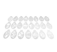 ibasenice 23 Pezzi Stencil Decorazione in Pet Pittura Riutilizzabile Facciale per Bianco Trucco Modello Halloween Lunga Durata e Facile da Usare Occhi per Feste e Party