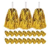 ibasenice 24 Pompon da Cheerleader Metallici con Manico Leggero da 25g Set da 24 Pezzi per Eventi Sportivi Feste e attività di Danza Accessori Essenziali per Ragazze e Donne Tifose