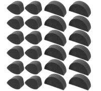 ibasenice 24 spugnette per Il Trucco del Viso, a Forma semicircolare e a Goccia, per Trucco Viso, spugnette per Pittura per Adulti, Decorazioni Natalizie, Crema, correttore, Nero