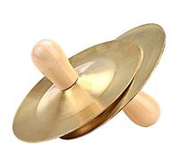 ibasenice 2paia Cymbali Per Dita Metallo Per Strumento Musicale Artigianale Con Manico Per Danza e Ritmo Per Sviluppo Musicale Infantile