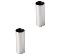 ibasenice 2pezzi Acciaio Inossidabile Chitarra Slide Placcato Argento Accessorio Finger Tube Per Chitarre Elettriche e Acustiche Sostenibilità e Intonazione Eccellenti Design Confortevole