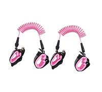 ibasenice 2pezzi Braccialetto Per Ragazzo Ragazza Con Cor Traction Colore Rosa Con Testa Rotante e Sicurezza Antiperdita Per Supermercati e Luoghi Affollati
