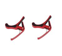 ibasenice 2pezzi Capotasto Professionale Per Chitarra e Ukulele Design Elegante e Leggero Facile Da Posizionare Colore Rosso Compatibile Con Strumenti Musicali Come Banjo e Mandolino