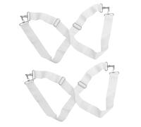 ibasenice 2pezzi Cinghie Regolabili Per Strumenti Spallacci Doppia Spalla Per Rullante e Grancassa Bianco