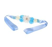 ibasenice 2pezzi Fascia Per Maternità Floreale Fiori e Cristalli Cintura Per Pancia Regolabile Per Futura Mamma Accessorio Elegante Per Shower e Servizi Fotografici