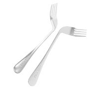 ibasenice 2pezzi Fork Angled Practical Assistive Utensils For Disabled Easy To Use Dining Aids For Solid Food Eating