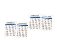 ibasenice 2pezzi Mandolin Chord Chart Diagram Plate Paper Guida Alla Pratica Per Insegnanti e Studenti