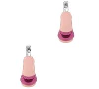 ibasenice 2pezzi Manicure Per Kit Unghie Rosa Forbicine Tronchesino e Pinzette Sicuri e Include Ingrandimento Per Maggiore Precisione