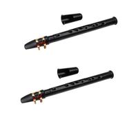 ibasenice 2pezzi Mini Saxofono Portatile Nera Strumento Musicale Per Principianti Facile Da Trasportare Ottimo Per Praticare Ogni Luogo