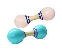 ibasenice 2pezzi Per Maracas Bifacciali e Shaker Per Apprendimento Giocattoli Interattivi Per Performance