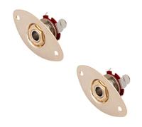 ibasenice 2pezzi Piastra Di Uscita Jack Ovale Per Chitarra Elettrica Jack Socket Facile Installazione e Resistente Per Amanti Della Musica