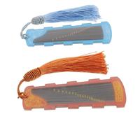 ibasenice 2pezzi Porta Uncini Per Guzheng Con Supporto Pratico Tavola Di Stoccaggio Anti-perdite Per Pipa e Accessori Musicali e Arancione