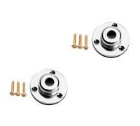 ibasenice 2pezzi Screw Mount Endpin Strap Button Jack Plate Con Lavello Per Chitarra Acustica e Altri Strumenti Chrome Design Esterno Per Montaggio Facile e Stabile Finitura Lucida Funzione