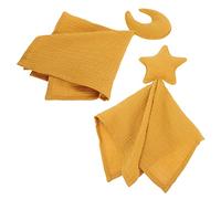 ibasenice 2pezzi Security Blankets Set Star and Moon Crib Bedding for Infants Soft Cotton Comforter for