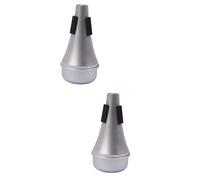 ibasenice 2pezzi Sordina Professionale Per Tromba Leggero Silenziatore Dritto Per Pratica Musicale Argento
