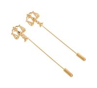 ibasenice 2pezzi Spilla Bilancia in Metallo Dorato Distintivo da Bavero Simbolo della Giustizia Accessorio da Camicia Unisex per Avvocati e Giudici