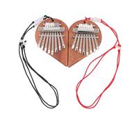 ibasenice 2pezzi Strumento Kalimba Pianoforte Dita Portatile in Legno Otto Tasti per Principianti e Amanti della Musica