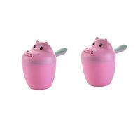 ibasenice 2pezzi Tazza Per Risciacquo Shampoo Per Forma Ippopotamo Coppa Da Bagno Rosa Per Lavaggi Facili e Divertenti Giocattoli Da Bagno Per e Compleanni