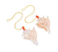 ibasenice 2pezzi Tromba Giocattolo in Stile Oceanico Corno Di Naturale Per Ragazza Tromba Da Suonare Decorativa Per Festa Di Mare Per Regalo