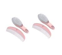 ibasenice 2sets Massaggio e Pettinatura Ragazzo Ragazza Kit Comprensivo Di Pettine e Spazzola Morbida Rosa Per Igiene Delicata e Sviluppo Sano Del Capello