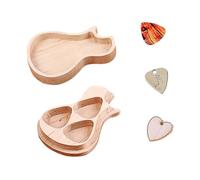 ibasenice 2sets Porta Plettri Legno Di Acero Con Plettri Inclusi Per Chitarra Organizer Per Accessori Musicali Design Elegante e Pratico Per Musicisti