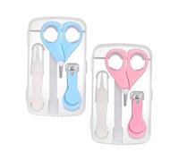 ibasenice 2sets Utensili per Unghie Ragazzo Ragazza Ragazza Include Tagliaunghie Forbice Pinzetta e Scatola Portaoggetti Kit di Manicure e Pedicure Pratico per Ragazzo